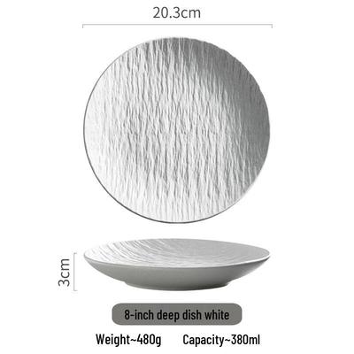 ZhiShi Ceramic Japanese Style Deep Dinner Plate