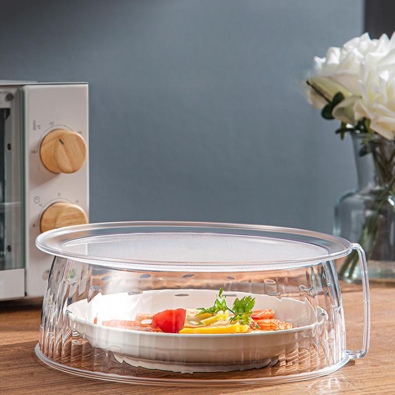 High Temperature Resistant Microwave Splash Proof Cover, Food Grade Plastic Microwave Oven Heating Cover, Dust Prevention, Home