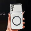 Upgraded Big Lens Protection Case for Xiaomi Redmi Note 10 5G,POCO M3 Pro 5G Luxury Leather Casing with Magnetic Ring