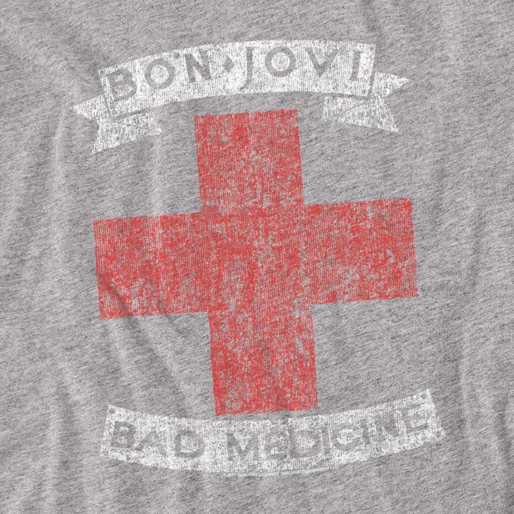 Bon Jovi Unisex Adult Bad Medicine Heather T-Shirt