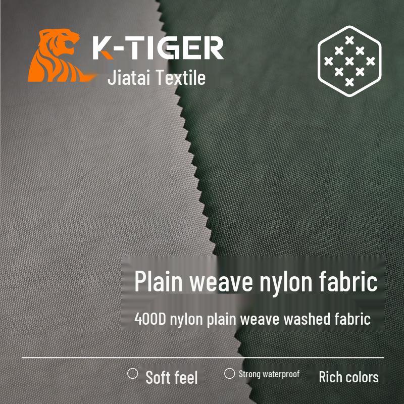 400D PU-Coated Nylon: Washed, Wrinkled, Water-Repellent, Soft Distressed Fabric