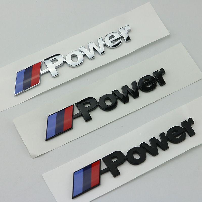 FD23-M Power Emblem Decal Decoration 1Pcs 3D Metal Car Badge Sticker For BMW G30 G32 G01 G20 G42 G60 F30 F40 F20 F01 E46 E60 E90 E87