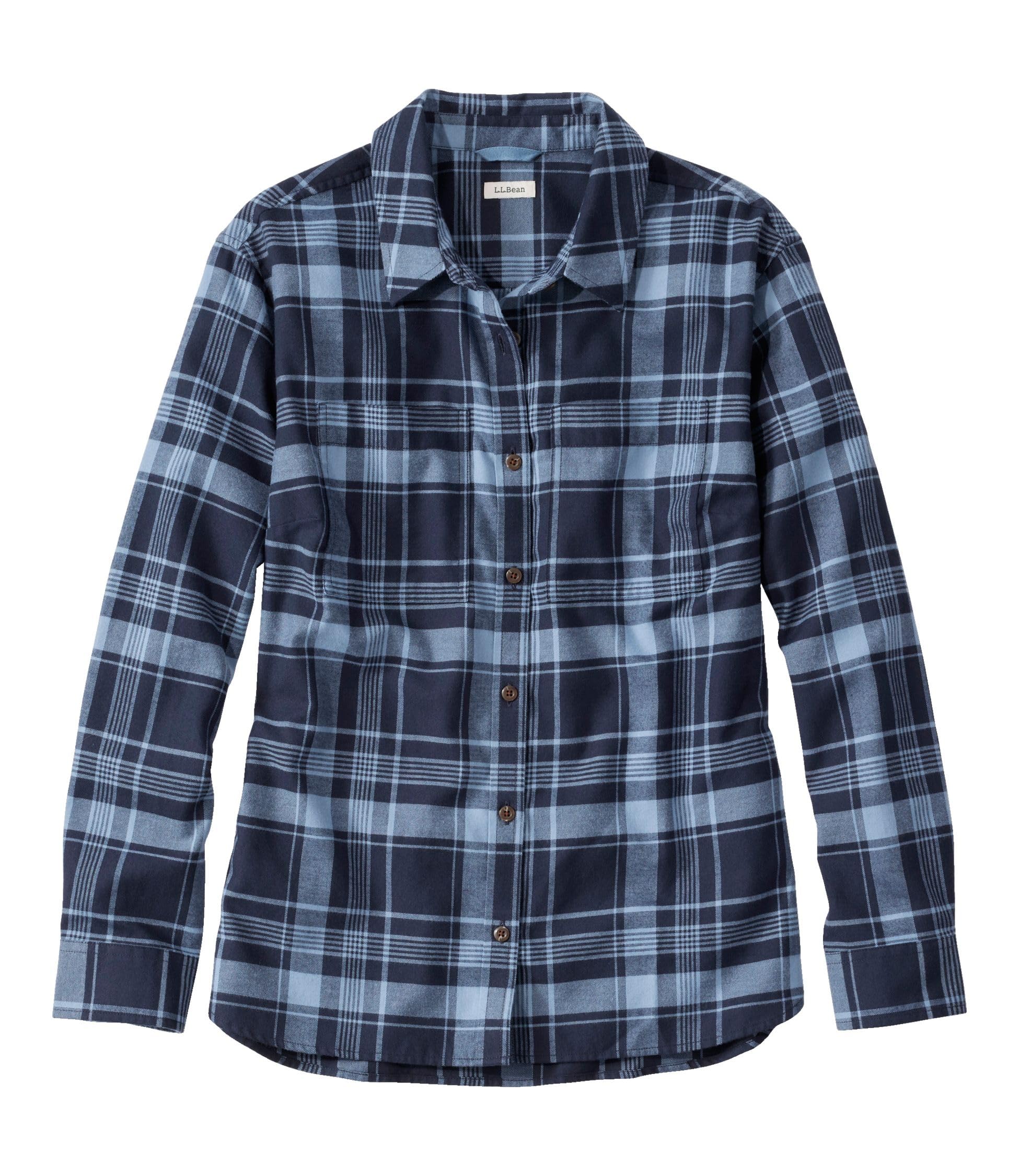 

Whisper Weight Flannel US Regular XS Chalk Blue 1000238402 [L.L.Been] Women s Shirt, Fit, Blue,