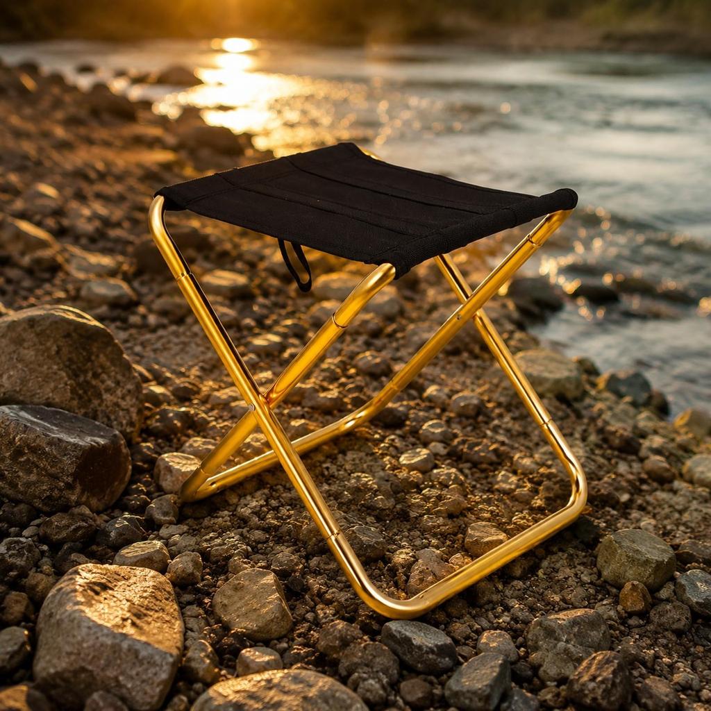 Portable Folding Stool with Carry Bag Compact for Fishing, Queues