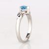 925 Silver Swiss Blue Topaz Heart Ring Gold Plated Diamond Accent Blue Gemstone Women Jewelry Size 5.5