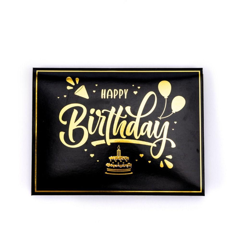 Mehrfarbige Alles Gute zum Geburtstag Karten Cartoon mit Umschlag Musik Postkarte Pop-Up Musik Beleuchtung 3D Papiergravur Grußkarte Geschenk