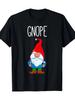 Lustiges skandinavisches Tomte-Wichtel-Grafik-T-Shirt für Herren - Schwarzes Rundhals-T-Shirt mit
