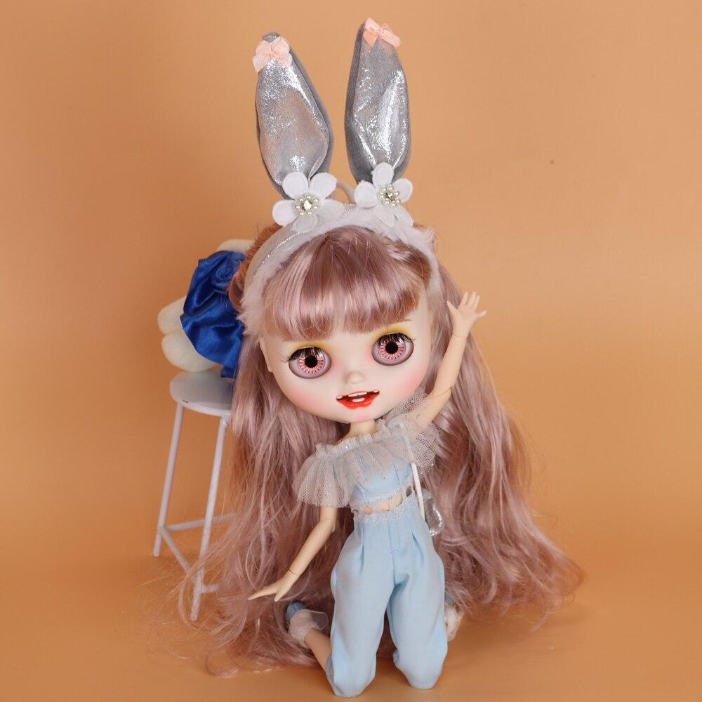 Outfits For ICY DBS Blyth Doll Rock Bunny Idol Dress With Glasses Fashion Suit 1/6 BJD Ob24 Cosplay Anime Girl