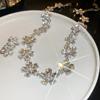 Blumenkette Ohrringe für Frauen Leichter Luxus Temperament Elegant Party Hochzeitsparty Schmuck