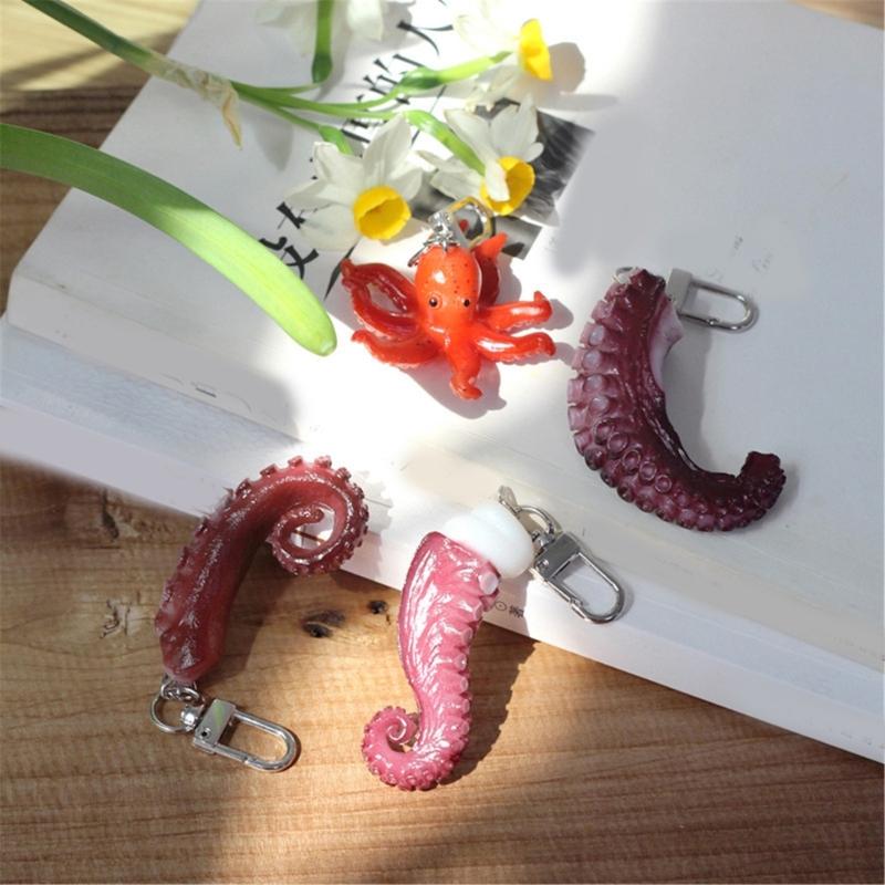 Creative Octopus and Squid Claw Key Chain Multifunctional Keychain Bag Pendant Accessory for Keys and Phone Decoration