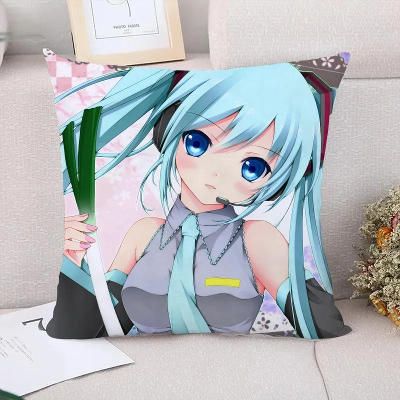 Body Pillow Cover  M-Miku Cushion Covers for Bed Pillows Car Decoration Sofa Cushions Decorative Pillowcase Fall Decor Home