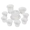 Portable Dehua Jade Ceramic Tea Set – Multifunctional Kung Fu Set for Travel, Office, and Home.