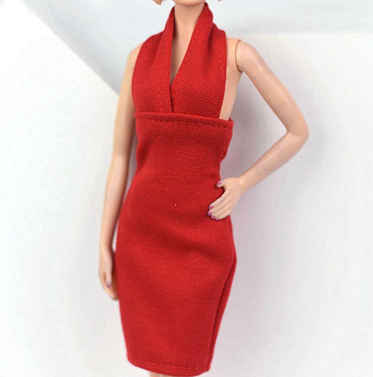 

Красная модная одежда для куклы Барби, платье, вечерние платья, Vestido, джемпер, юбка, одежда для куклы Барби, аксессуары для кукол 1/6 красный