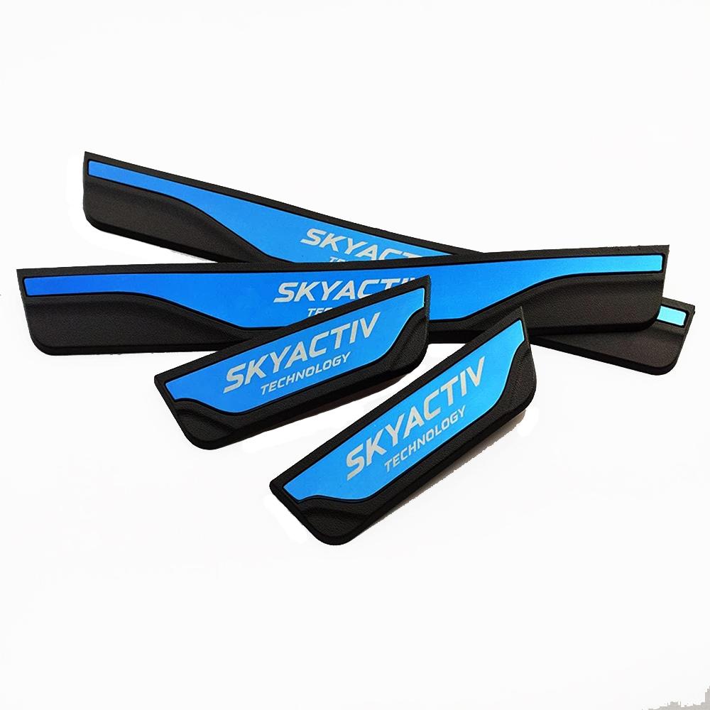 Car Accessories For Mazda CX-5 CX5 2024 Car Door Sill Protector Styling Stickers Auto Pedal Threshold Cover Trim