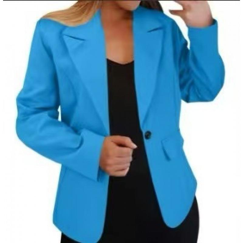 Autumn Long-sleeved Solid Color Cardigan Small Blazer Women's Fashion Versatile
