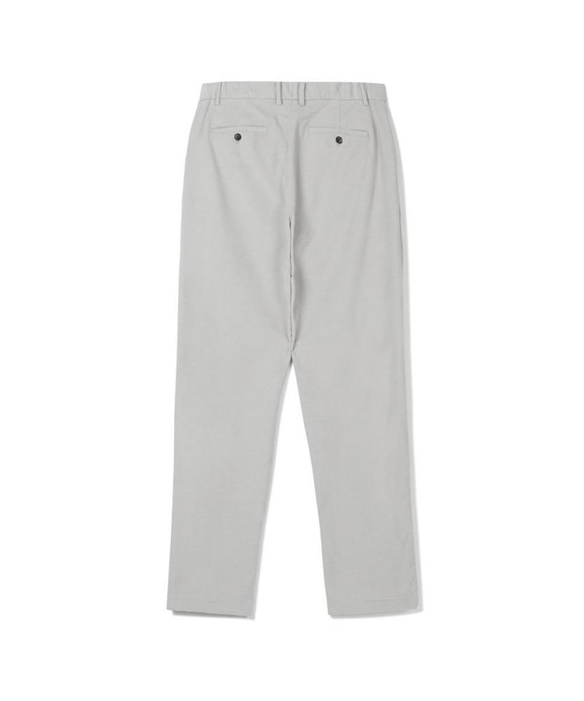 NOTIG Cotton Blend Moleskin Single-Pleat Pants Beige_Okw3Ptlp104I1