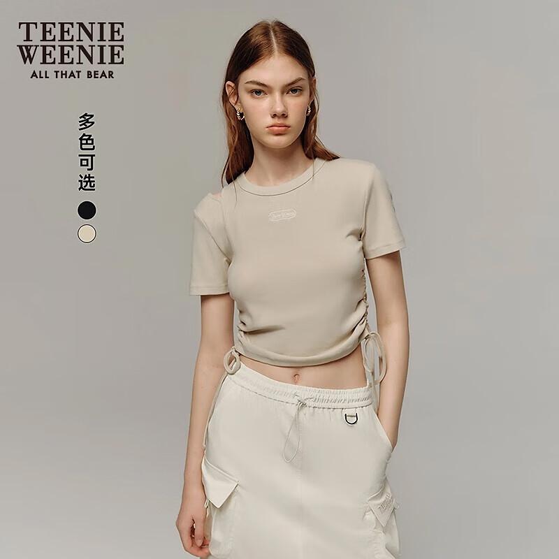 Teenie Weenie Women s Off-Shoulder Drawstring T-Shirt 165/M