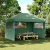 Vidaxl Pop-Up Party Tent with 3 Walls, Green