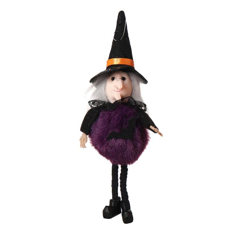 Halloween Decoration Witch Pumpkin Black Cat Round Belly Pendant Haunted House Plushy Halloween Accessorie Party Favor Xmas Gift
