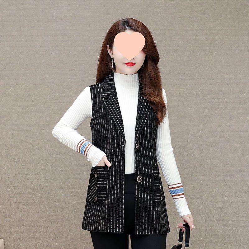 

Флисовый жилет большого размера для женщин среднего и пожилого возраста - Стильный осенне-зимний костюмный воротник 4XL for 135-145 Jin