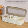 Multi-Compartment Spice Box Set with Spoon: Moisture-Proof Kitchen Seasoning Storage