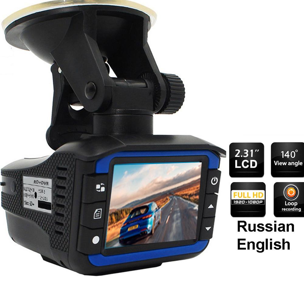Car Dash Recorder VGR-3 Plush Anto DVR Camera Video 2 In 1 Rad Detector 150 Degree Lens