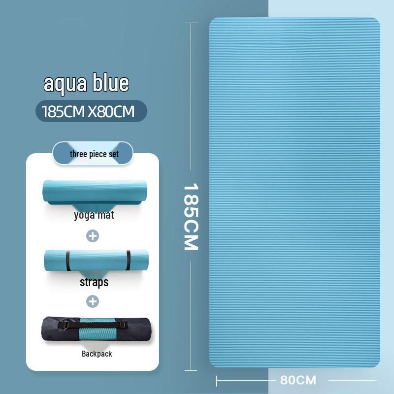 Non-Slip Thick Yoga Mat for Beginners - Indoor Fitness & Exercise Aid