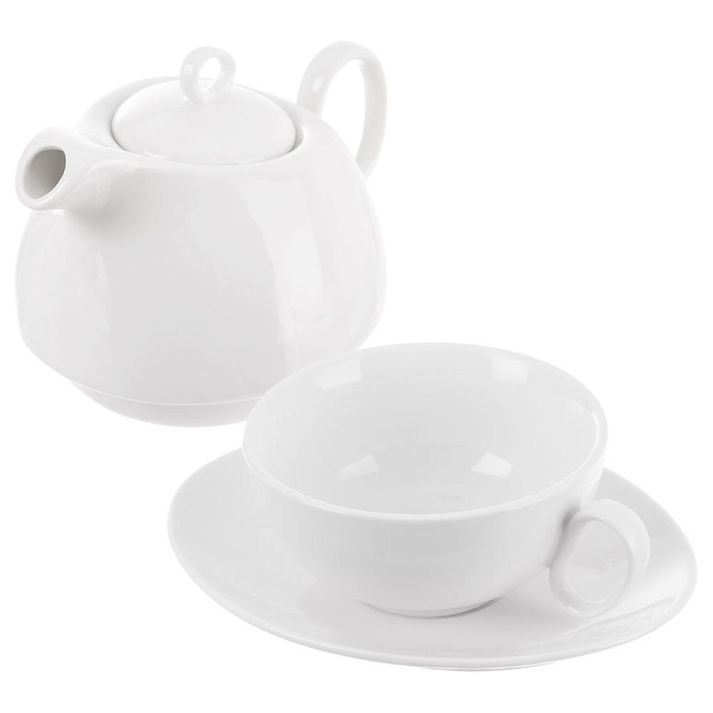 Dzbanek Porcelanowy Z Filiżanką Do Zaparzania Picia Kawy Herbaty Ziół