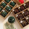 9pcs 8cm Christmas Hanging Balls Glitter Xmas Tree Ornaments  Home New Year Festival Gift