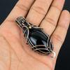 Obsidian Eye 999 Copper Wire Wrapped Pendant, Handmade Gemstone Pendant Jewelry, Gifts For Wife Brand New Pendant