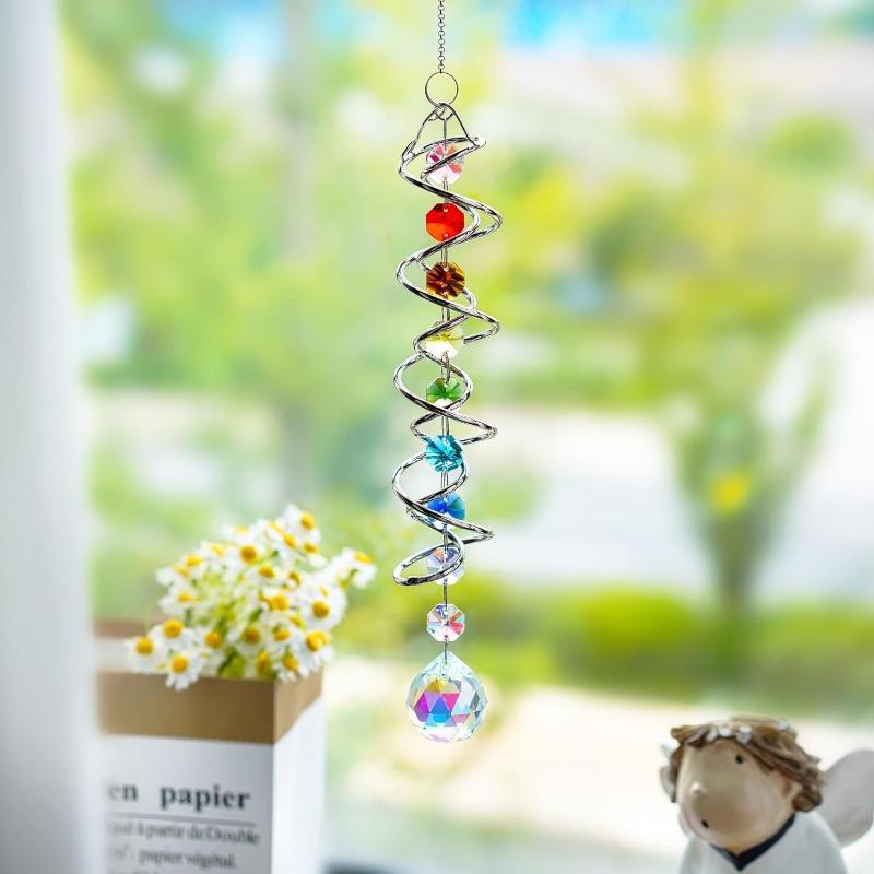 Sun Catcher Wind Chimes Crystal Wind Chime Living Room Luxury Hang Stained Glass Outdoor Macrame Pendant Decoration Accessories