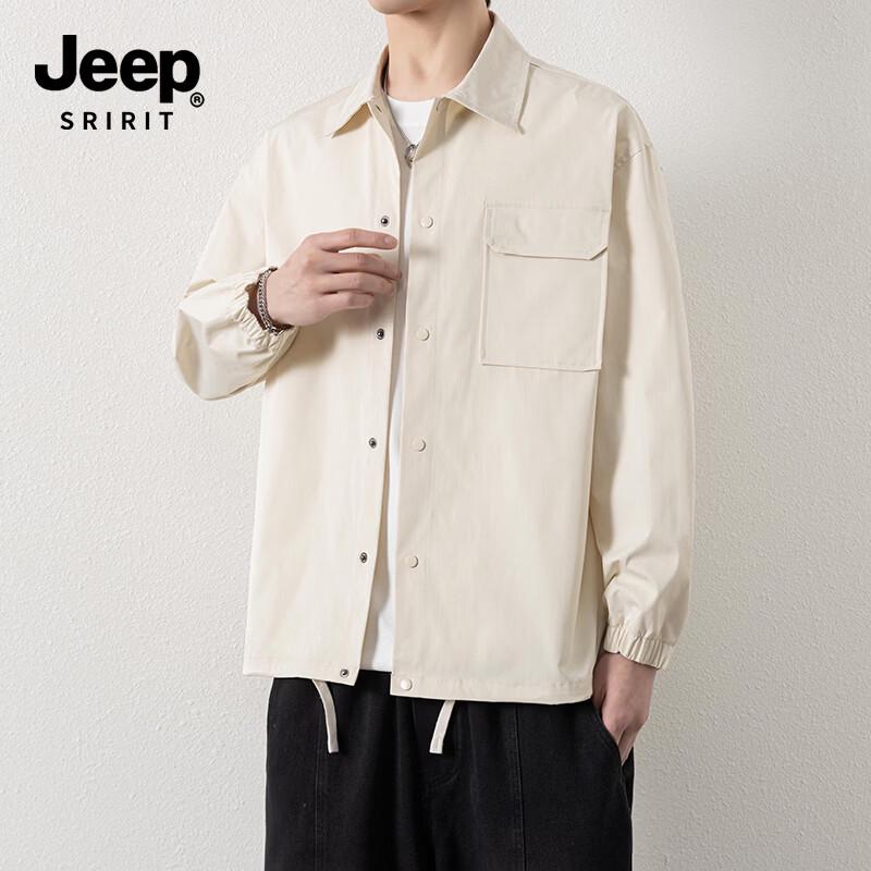 JEEP SPIRIT Men's Casual Lapel Workwear Jacket