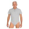 Tuta adattiva per paziente M-4XL con cavallo abbottonato, colletto rovesciato, manica corta, tutina unisex per assistenza a letto, cura dell'incontinenza