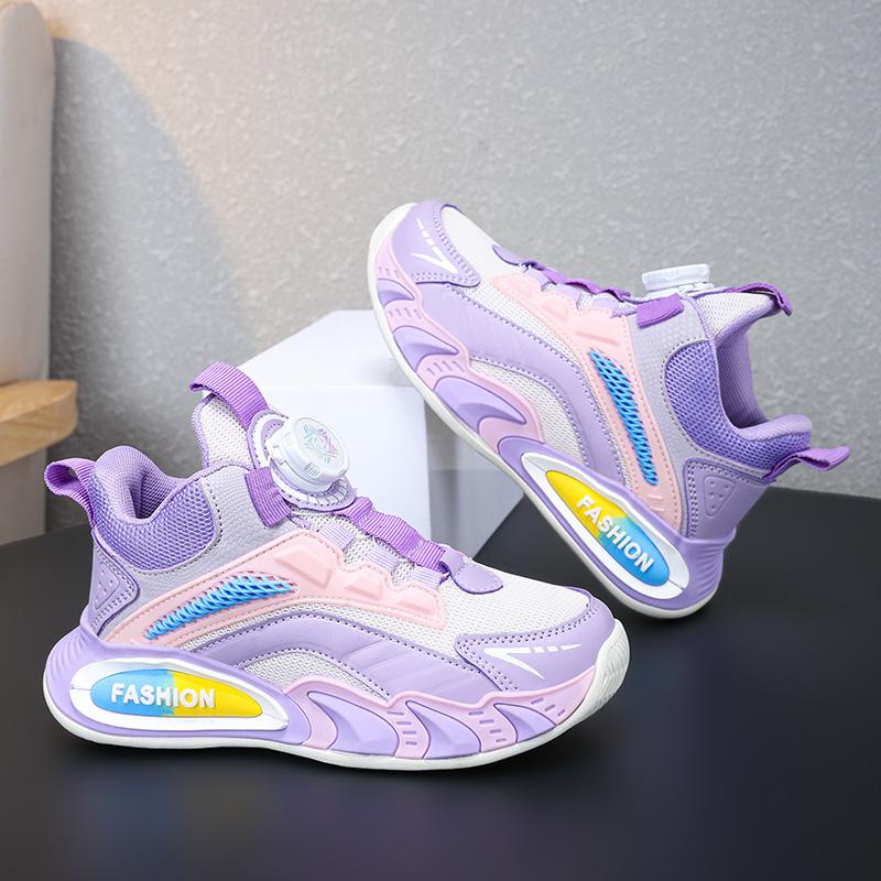 Herbst Kinder Sportschuhe: Drehbare Schnalle, rutschfeste, verschleißfeste Laufschuhe für Jungen und Mädchen