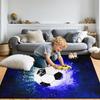 Soccer and Football Rugs for Boys Bedroom, Kids Sports Room Decor, Non-Slip Soccer Carpet for Kids Room