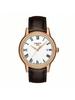 Carson, mouvement à quartz, étanche à 30m, montre suisse pour homme, cadran blanc 40mm, boîtier en acier, bracelet en cuir T085.410.36.013.00