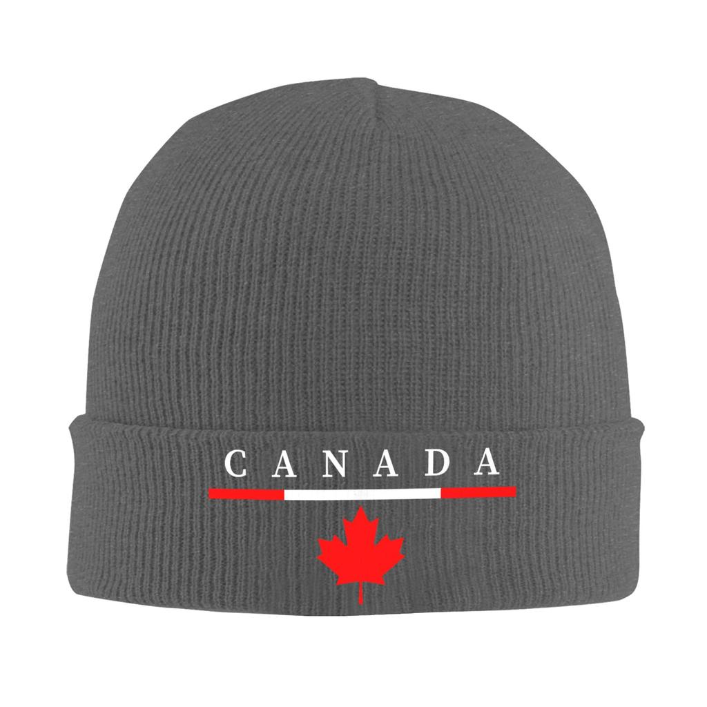 Canada Pride Canadian Flag Maple Knitted Hat for Women Unisex Skullies Beanies Winter Hats  Warm Cap