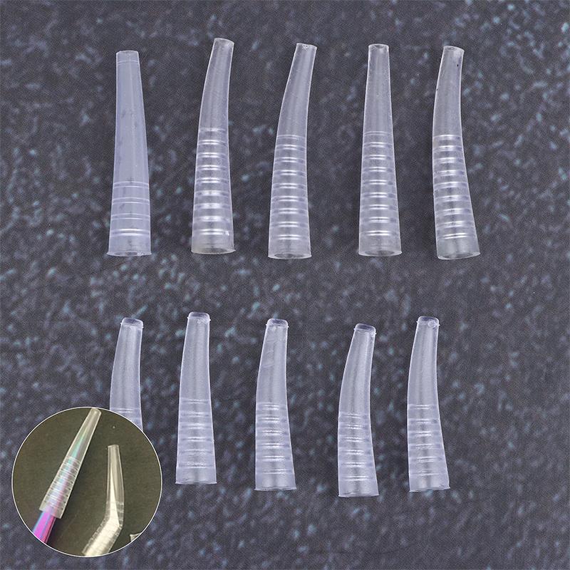 10/20 Peças Pinças para Cílios Capas de Silicone Proteção para Pontas de Pinças Estojo Protetor Evita Batidas Suprimentos e Acessórios para Extensão de Cílios
