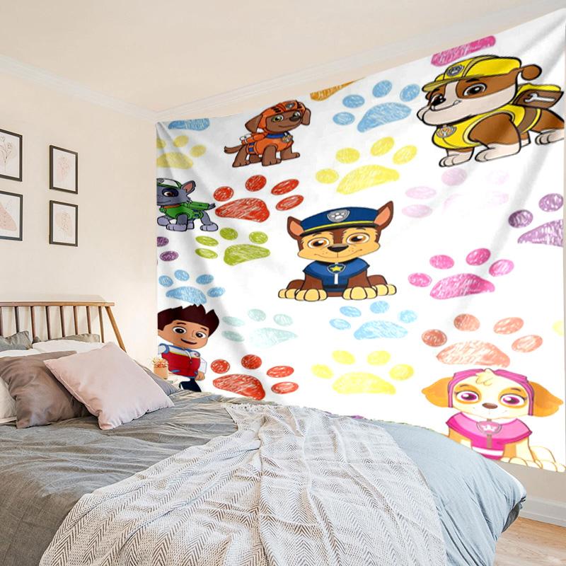 Dog Paw Adventure Tapestry, Unique Design Tapestry, Wall Decor for Bedroom,Livingroom, Playroom,Heartwarming Fan Holiday Gifts
