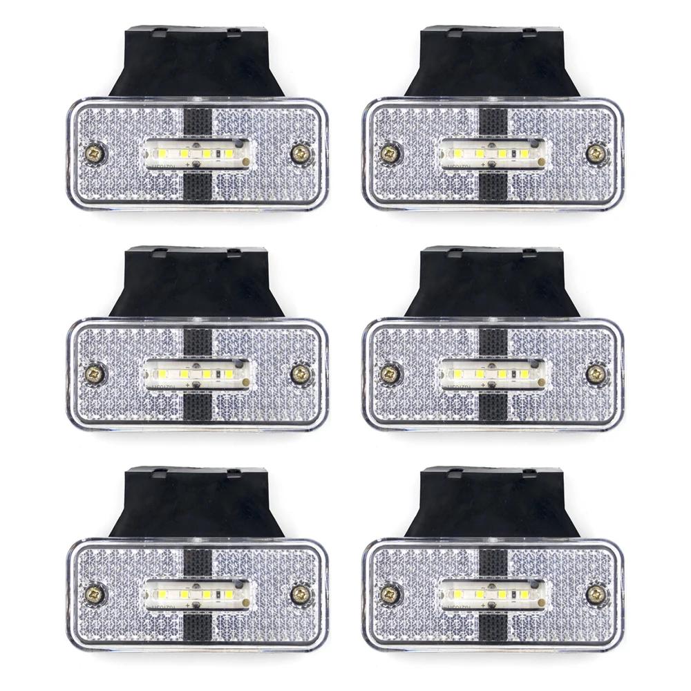 10/8/6/4pcs 12V 24V LED Side Marker Light Car External Lights Squarde Warning Tail Light Signal Lamp Auto Trailer Truck Lorry