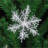 11CM Brushed Plastic Snowflake Christmas Tree Ornament - Ideal for Hotel Window Decoration