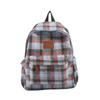 Schoolbag retro plaid backpack college student casual backpack women's plaid backpack student schoolbag large capacity backpack