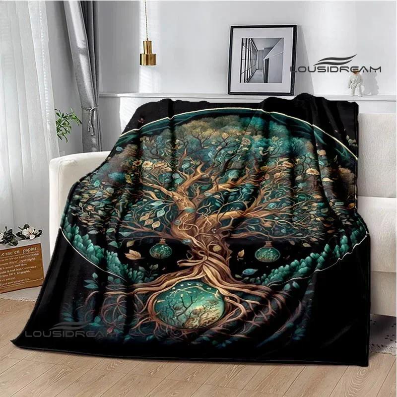 Tree of Life Printed Blanket Flannel Warm Blankets Soft and Comfortable Blanket Bed Linings Cubre Cama Birthday Gift