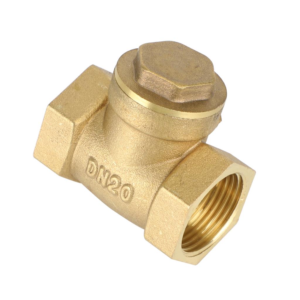 3/4" NPT Brass Water Oil Gas Swing Check Valve Threaded Plumbing Fitting