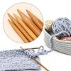 2/4PCS 36cm New Double Pointed DIY Sweater Weave Straight Knitting Needles Bamboo Crochet Crochet Hooks Knitting Tools