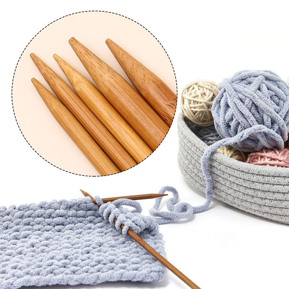 2/4PCS 36cm New Double Pointed DIY Sweater Weave Straight Knitting Needles Bamboo Crochet Crochet Hooks Knitting Tools