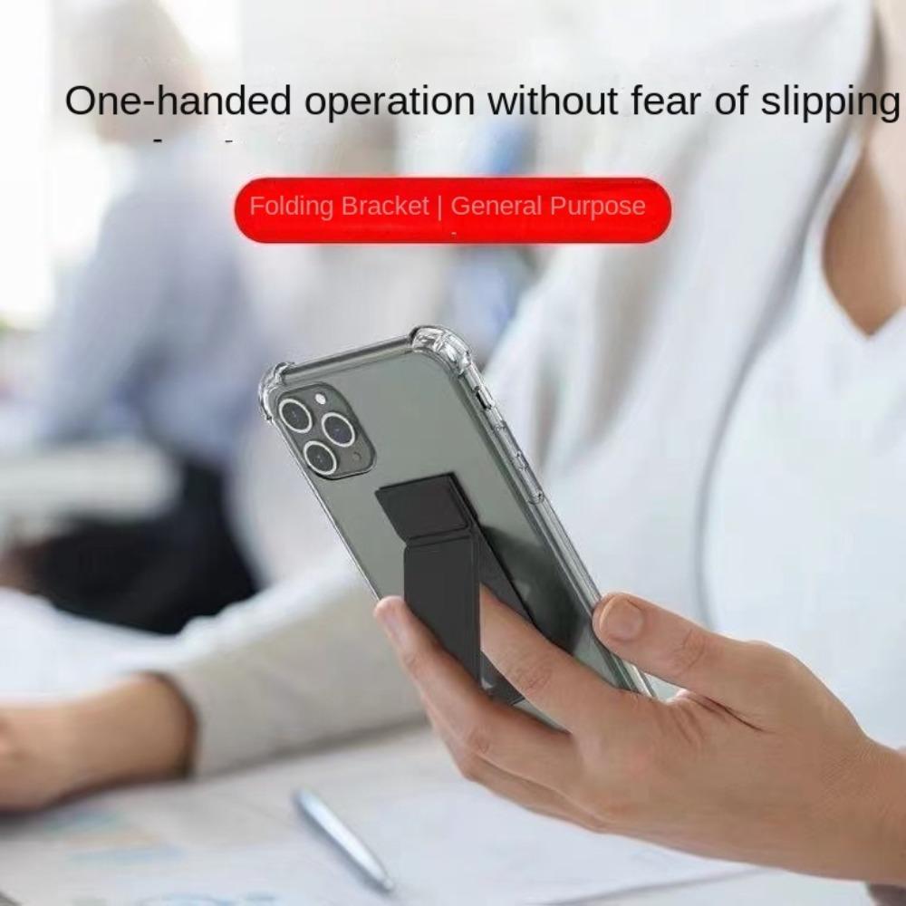 Folding Phone Holder Solid Color Push Pull Phone Rack Portable Phone Ring Buckle  for Creative Use