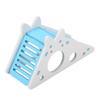 Wooden Hamster House Rest Nest Assembly Climbing Stairs Small Pet Exercise Playing Toy(Blue)