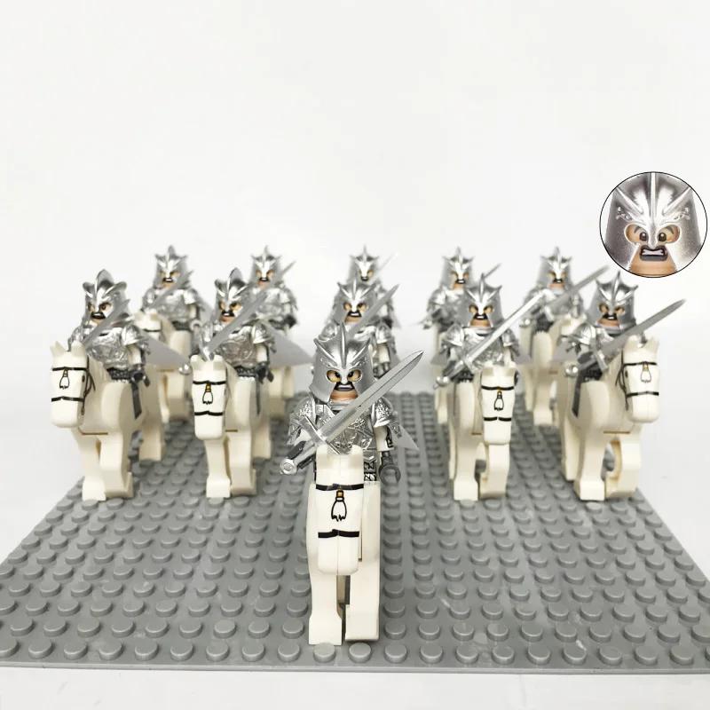Medieval Roman Dynasty Commander Golden Warrior Spartan Solider Hawk Princess King Dragon Knight War Horse Figure Block Kids  Children Toy