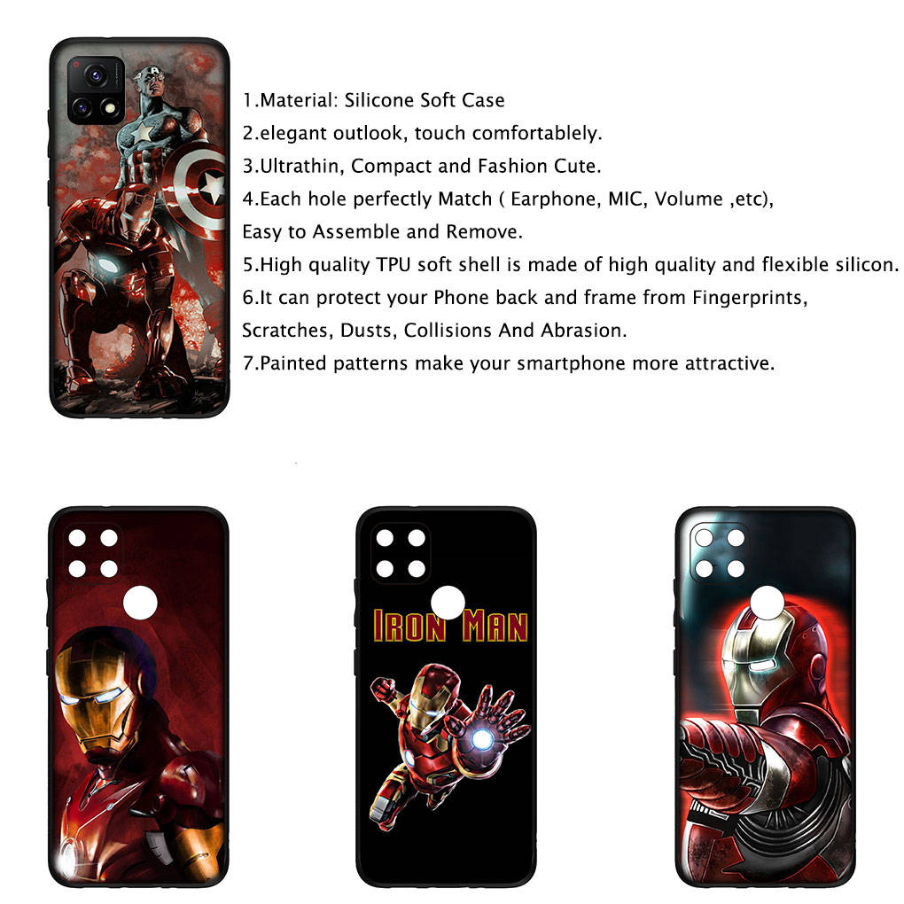 Cover for iPhone 16 15 Xiaomi Redmi Note 14 13 12 11 Pro Max X 8 9 16e Samsung Galaxy S25 S24 S23 Moto G85 14C OPPO Huawei Iron Man Ironman Phone Case